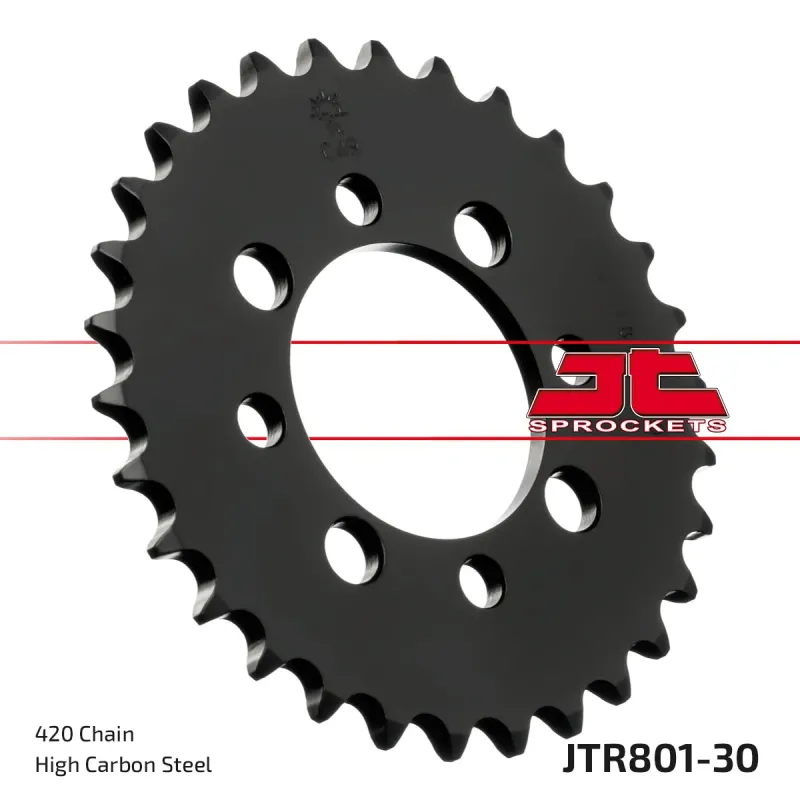 Corona moto JT Sprockets de acero de 30 dientes JTR801.30