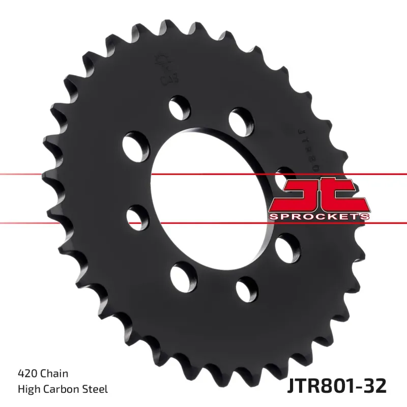 Corona moto JT Sprockets de acero de 32 dientes JTR801.32