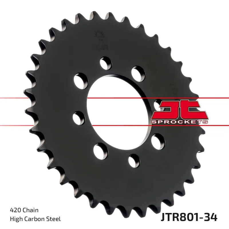 Corona moto JT Sprockets de acero de 34 dientes JTR801.34