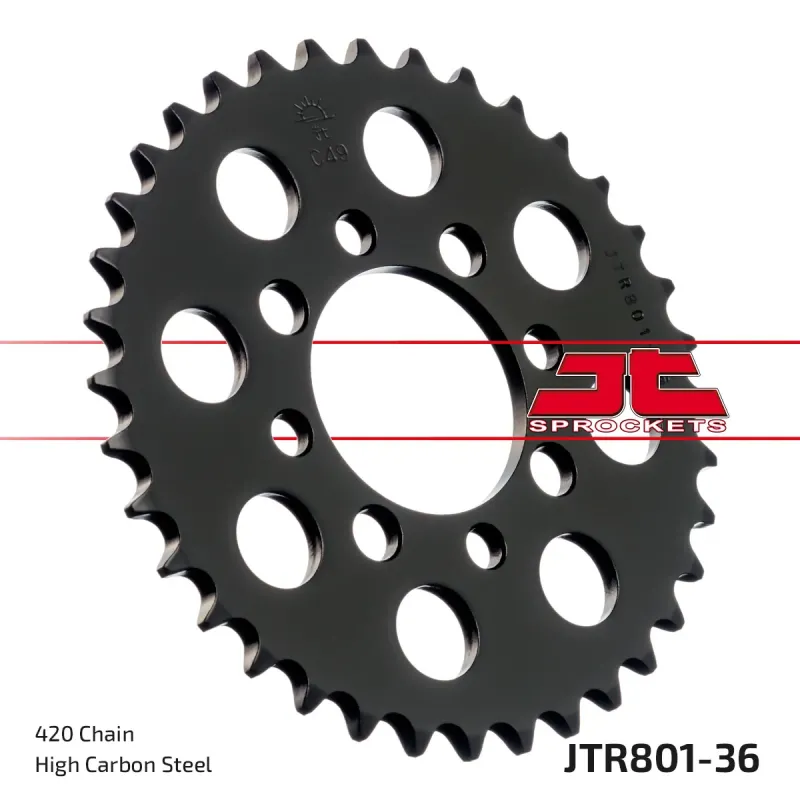 Corona moto JT Sprockets de acero de 36 dientes JTR801.36