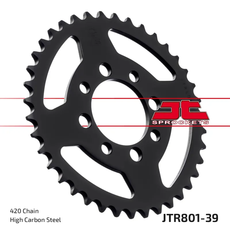 Corona moto JT Sprockets de acero de 39 dientes JTR801.39