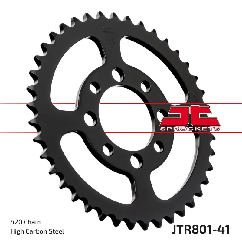 Corona moto JT Sprockets de acero de 41 dientes JTR801.41