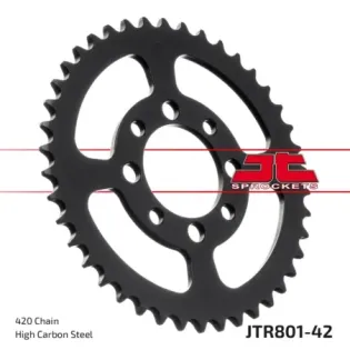 Corona moto JT Sprockets de acero de 42 dientes JTR801.42