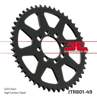 Corona moto JT Sprockets de acero de 49 dientes JTR801.49