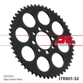Corona moto JT Sprockets de acero de 52 dientes JTR801.52