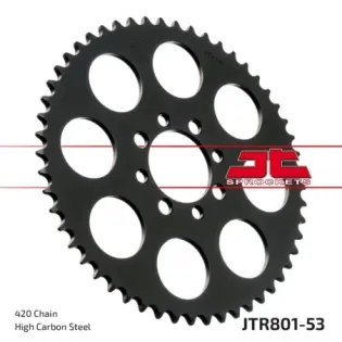 Corona moto JT Sprockets de acero de 53 dientes JTR801.53