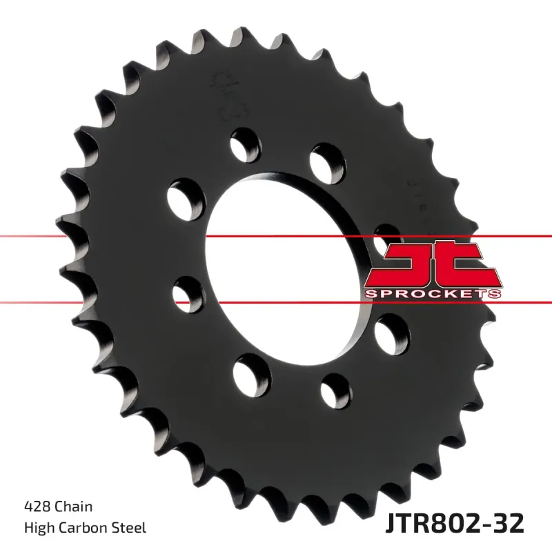 Corona moto JT Sprockets de acero de 32 dientes JTR802.32
