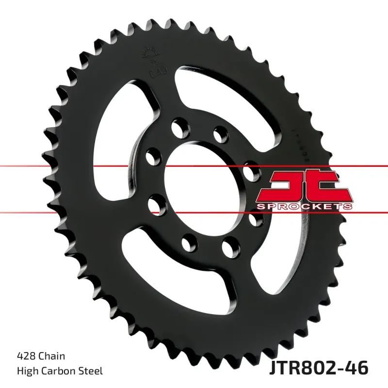 Corona moto JT Sprockets de acero de 46 dientes JTR802.46