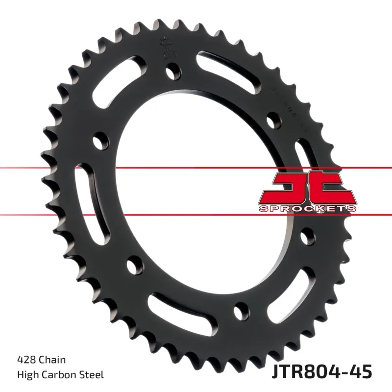 Corona moto JT Sprockets de acero de 45 dientes JTR804.45