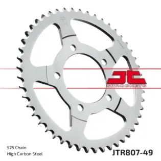 Corona moto JT Sprockets de acero de 49 dientes JTR807.49