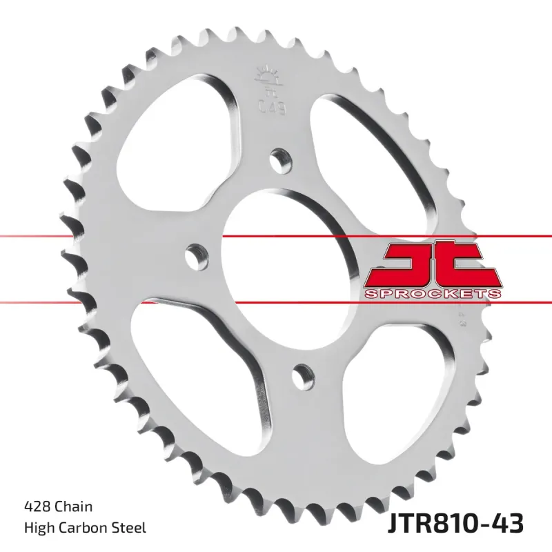 Corona moto JT Sprockets de acero de 43 dientes JTR810.43
