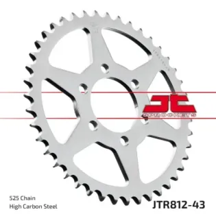 Corona moto JT Sprockets de acero de 43 dientes JTR812.43
