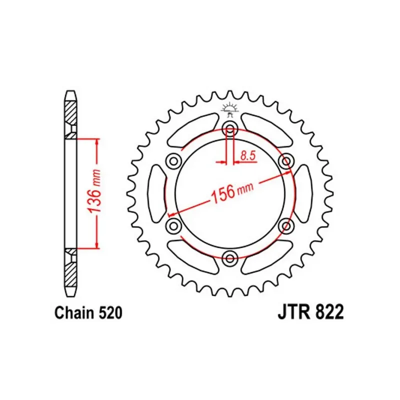 Corona de aluminio 82244ALJTS