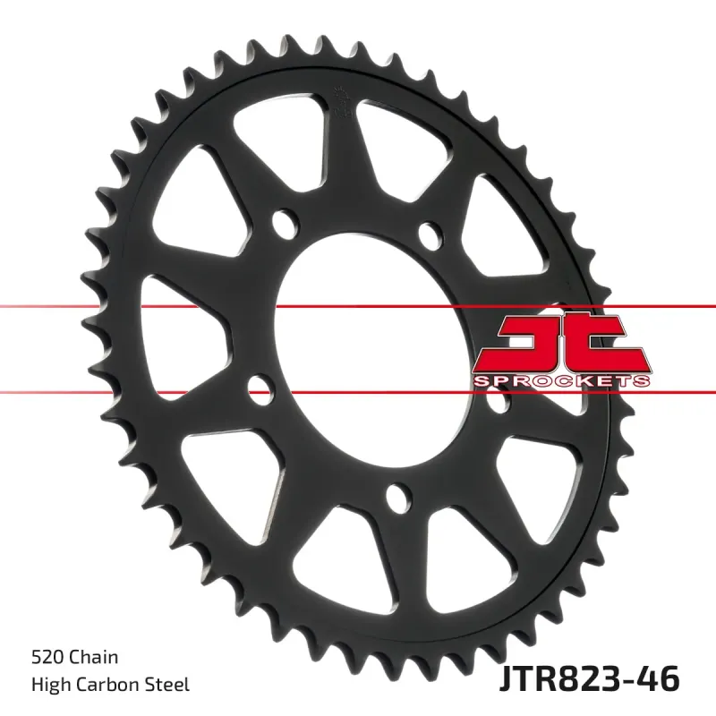 Corona moto JT Sprockets de acero de 46 dientes JTR823.46