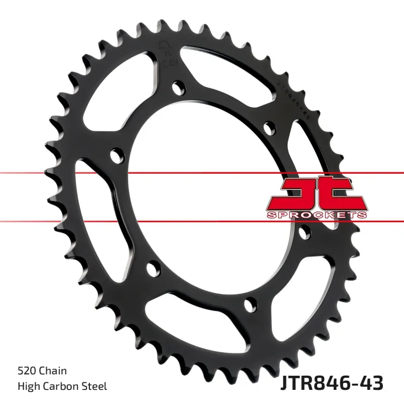 Corona moto JT Sprockets de acero de 43 dientes JTR846.43