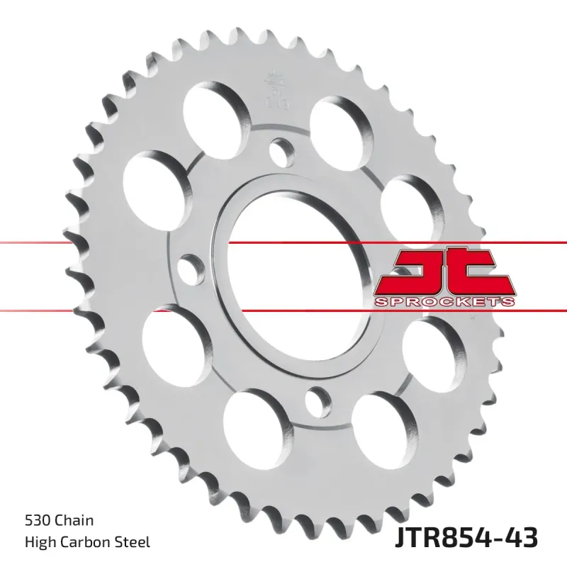 Corona moto JT Sprockets de acero de 43 dientes JTR854.43