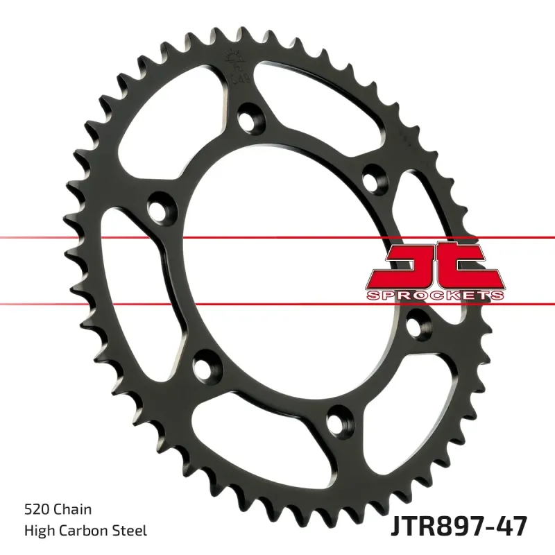 Corona moto JT Sprockets de acero de 47 dientes JTR897.47