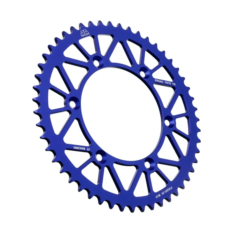 Corona moto JT Sprockets de aluminio de 51 dientes JTA251.51BLU
