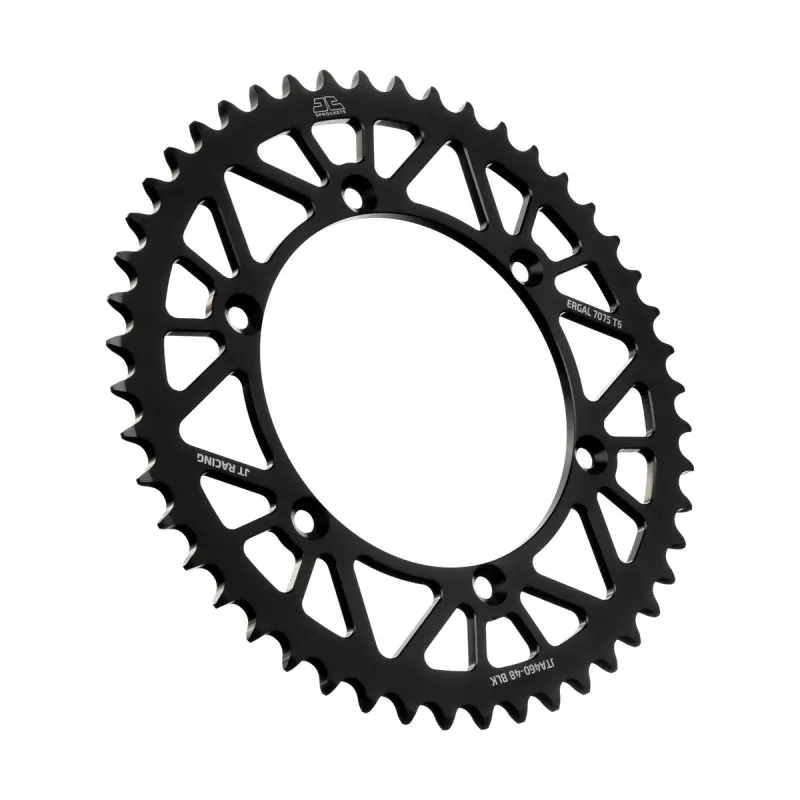 Corona moto JT Sprockets de aluminio de 48 dientes JTA460.48BLK