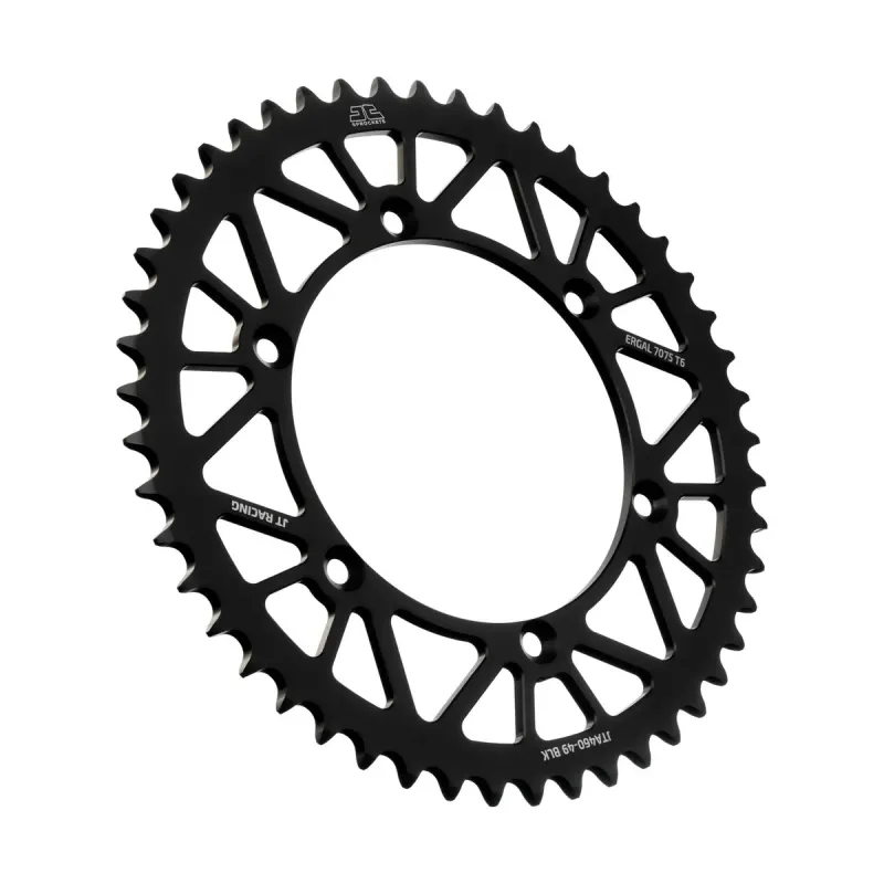 Corona moto JT Sprockets de aluminio de 49 dientes JTA460.49BLK