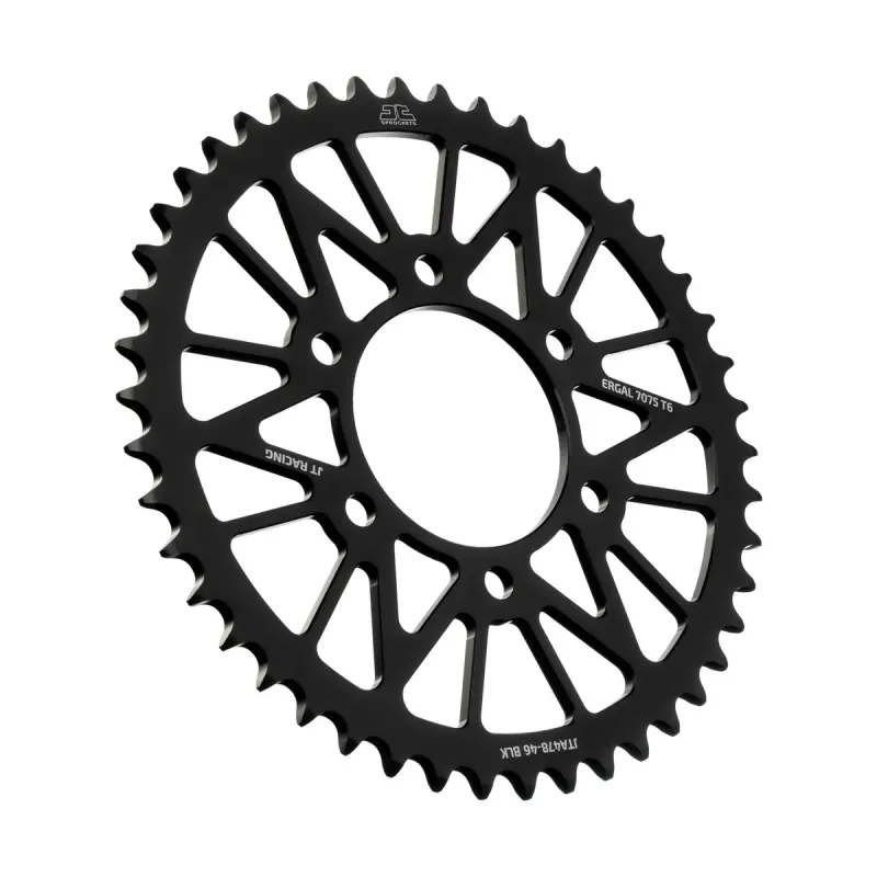 Corona moto JT Sprockets 46 dientes P.520 aluminio negro JTA478.46BLK