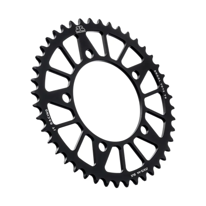 Corona moto JT Sprockets 44 dientes P.520 aluminio negro JTA75.44BLK