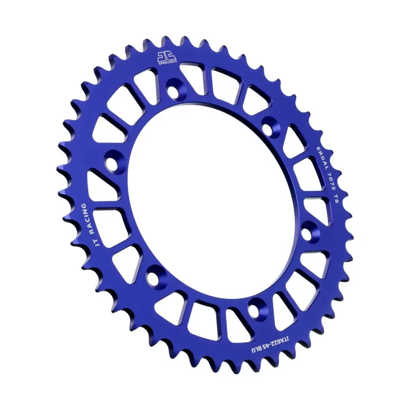 Corona moto JT Sprockets de aluminio de 45 dientes JTA822.45BLU