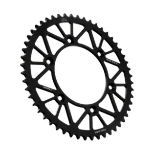 Corona moto JT Sprockets 52 dientes P.520 aluminio negro JTA897.52BLK