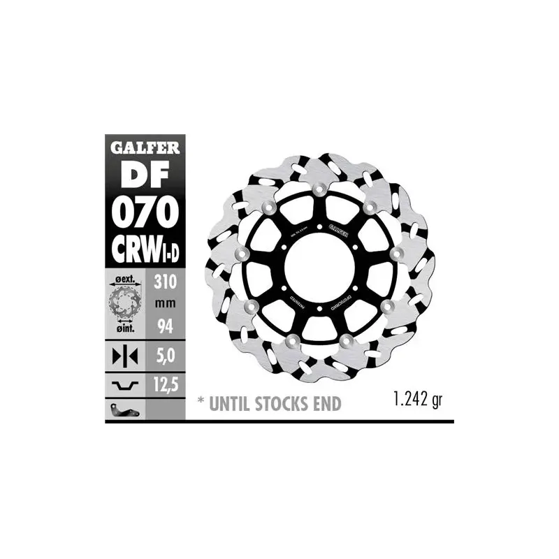 Disco freno moto flotante Galfer Wave DF070CRWD