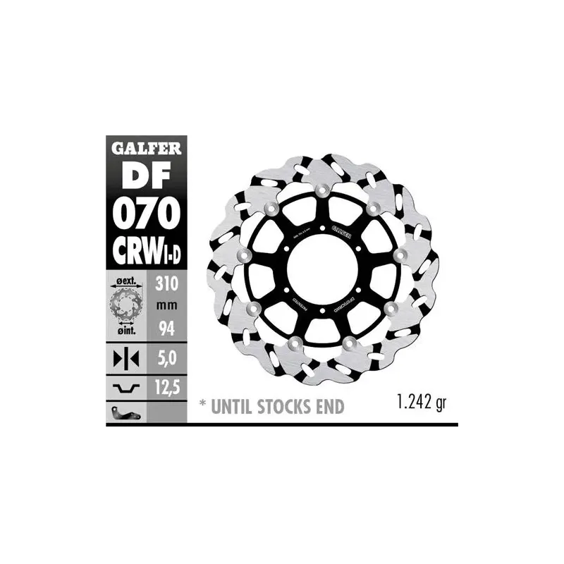 Disco freno moto flotante Galfer Wave DF070CRWI