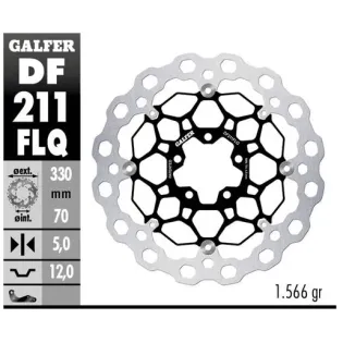Disco freno moto flotante Galfer Qubic 330x5mm DF2