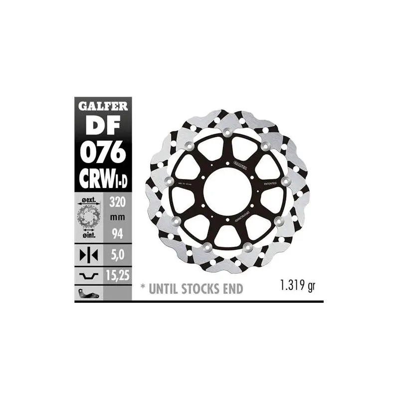 Disco freno moto flotante Galfer Wave DF076CRWD