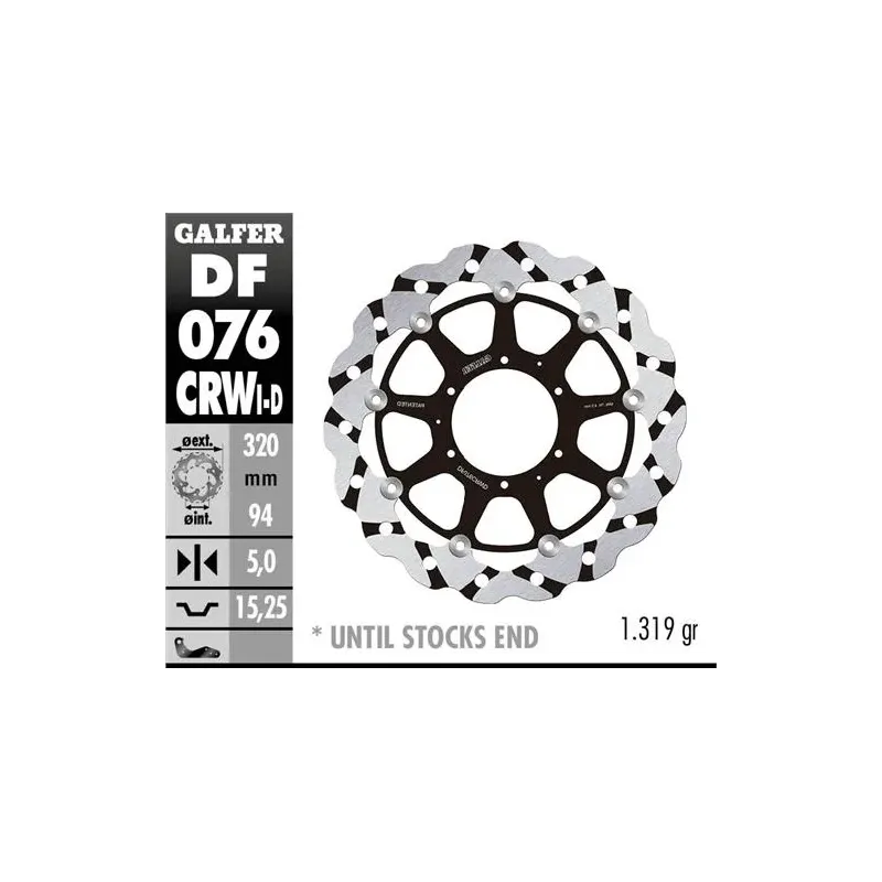 Disco freno moto flotante Galfer Wave DF076CRWI