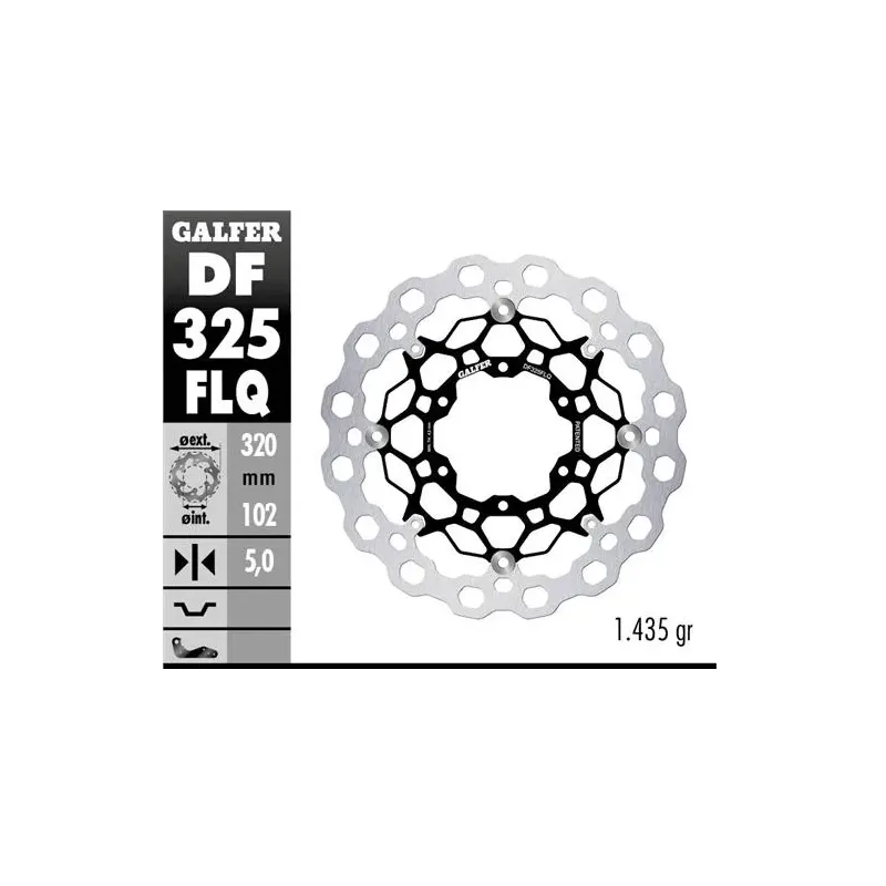 Disco freno moto flotante Galfer Qubic 320x5mm DF3