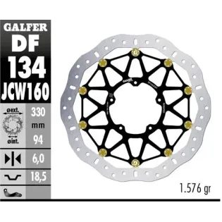 Disco freno moto Galfer Wave flotante DF134JCW160G