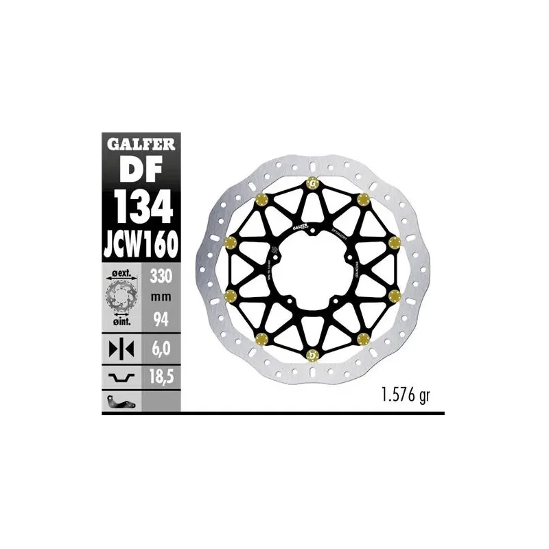 Disco freno moto Galfer Wave flotante DF134JCW160G