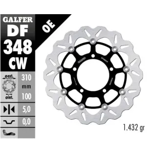 Disco freno moto Galfer flotante Wave completo 310