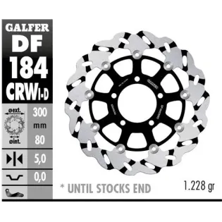 Disco freno moto flotante Galfer Wave DF184CRWI