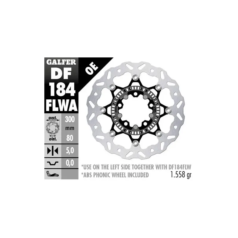 Disco freno moto flotante Galfer Wave DF184FLWA