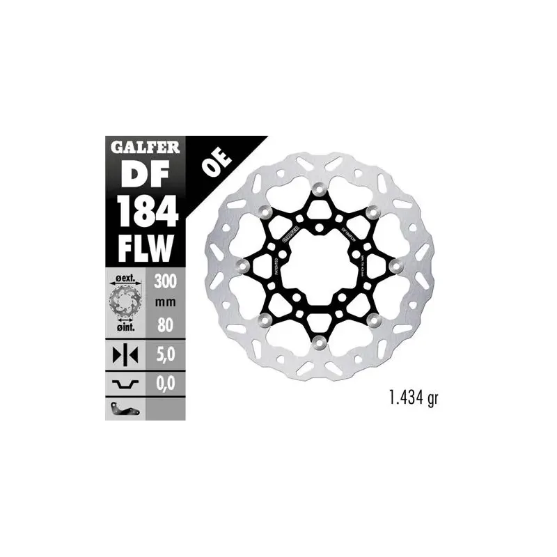 Disco freno moto Galfer Wave flotante 300x5mm DF18