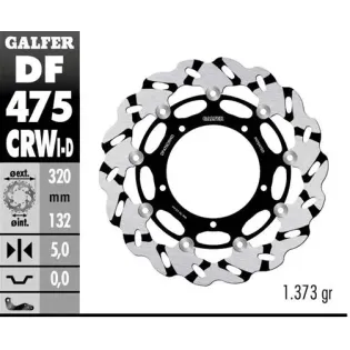 Disco freno moto Galfer Wave flotante dcho. DF475C