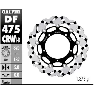 Disco freno moto Galfer Wave flotante 320x5mm DF47
