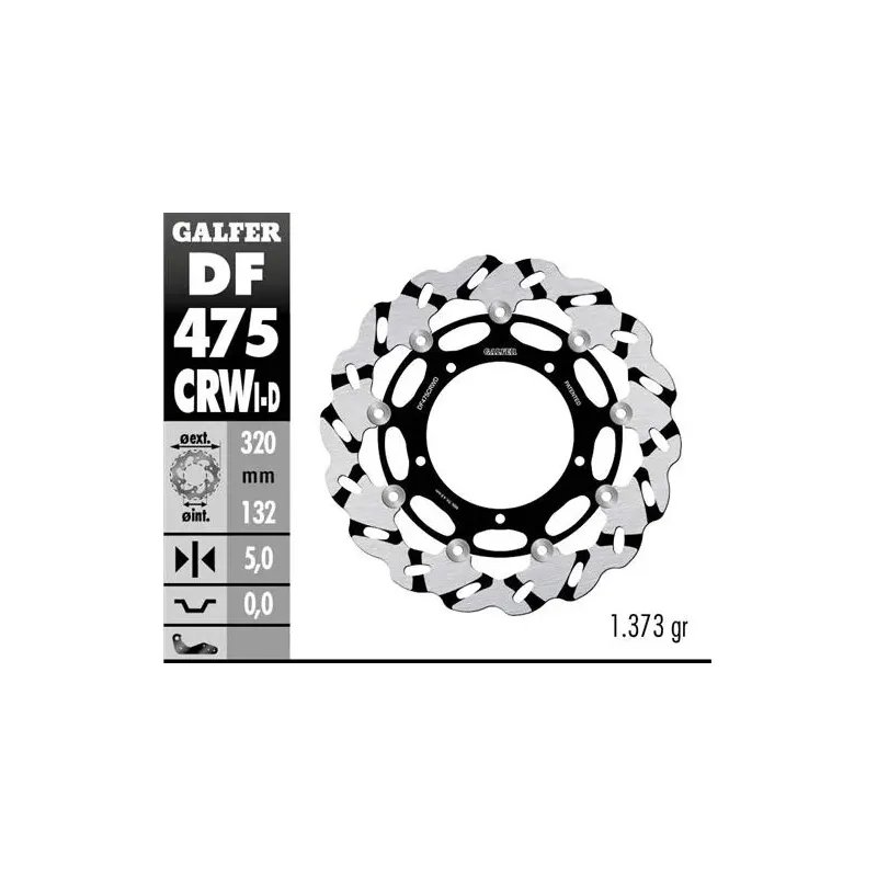 Disco freno moto Galfer Wave flotante 320x5mm DF47