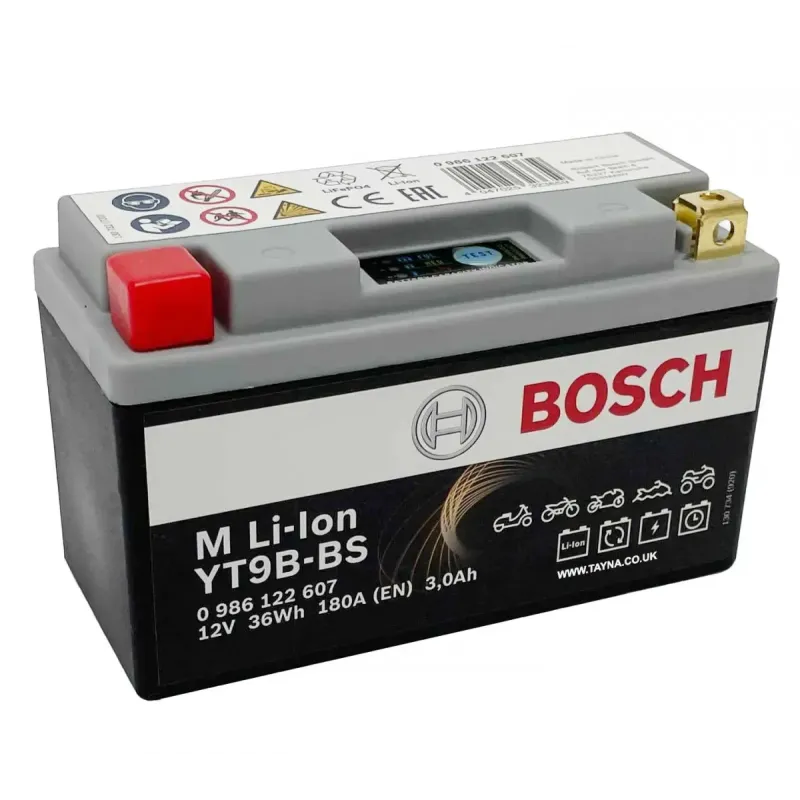 Batería de litio Bosch para moto YT9B-BS