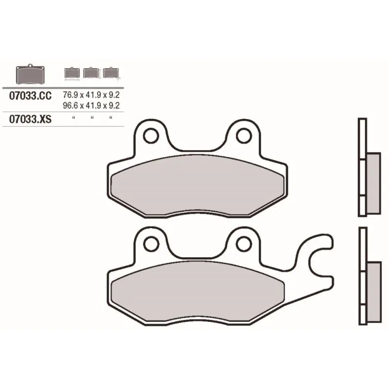 Pastillas de freno moto Brembo sinterizadas 07033XS
