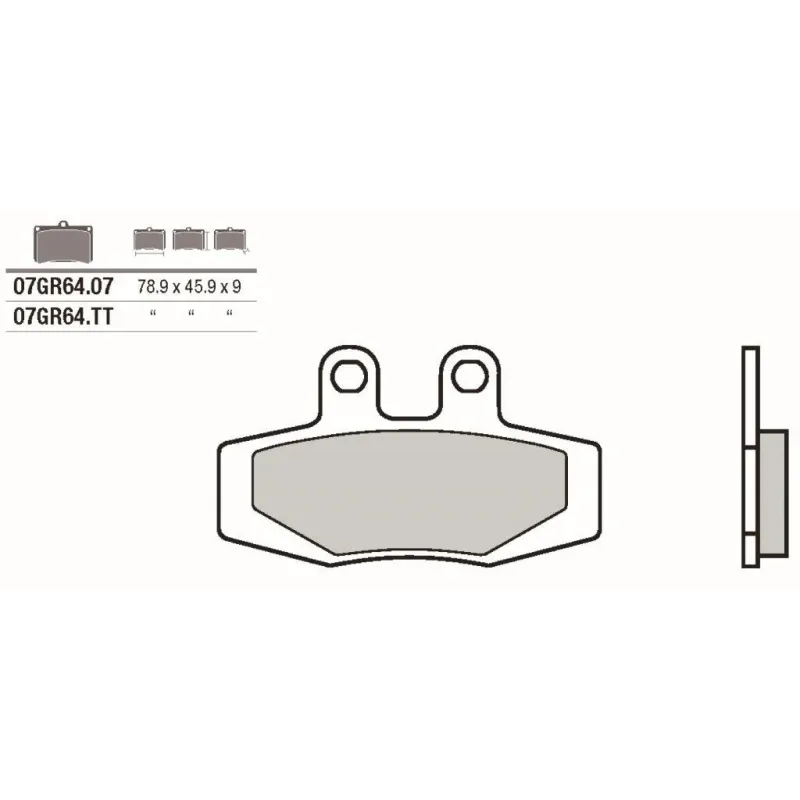 Pastillas de freno moto Brembo orgánicas 07GR64TT