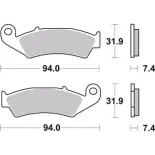 Pastillas de freno moto Brembo orgánicas 07HO25TT