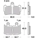Pastillas de freno moto Brembo sinterizadas 07HO37SA