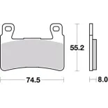 Pastillas de freno moto Brembo de carbono 07HO45RC