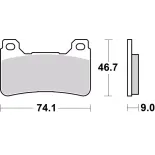 Pastillas de freno moto Brembo sinterizadas 07HO50SR